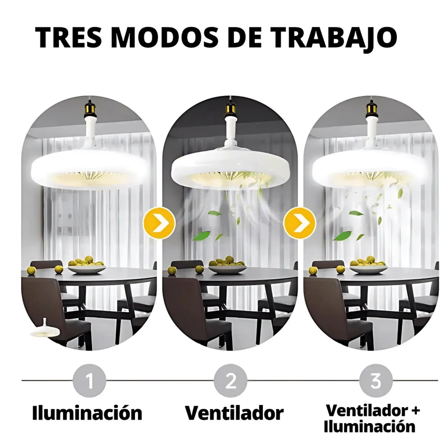 Ventilador con Luz Led.