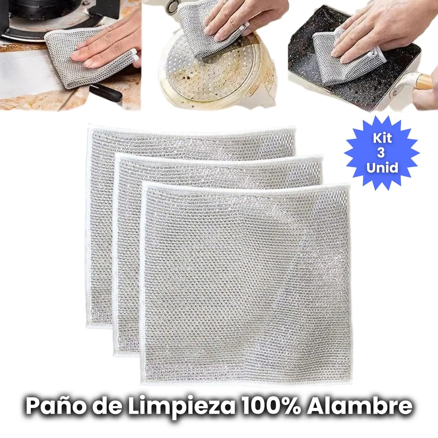 Paño de Limpieza 100% Alambre.