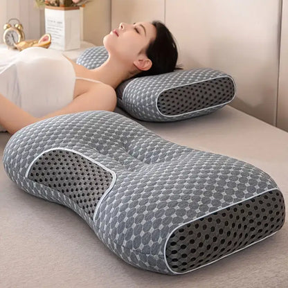 Almohada de punto ergonómica.