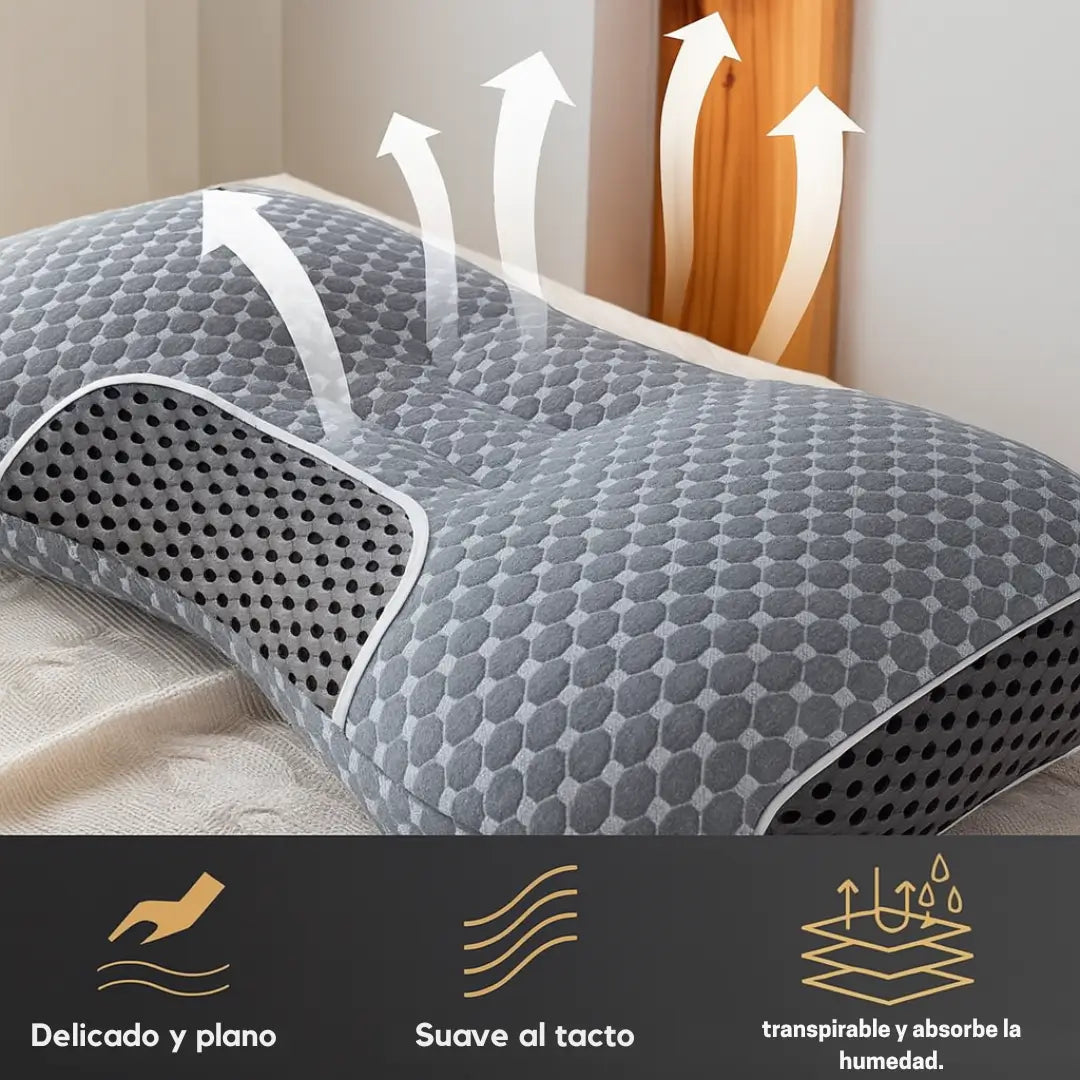 Almohada de punto ergonómica.