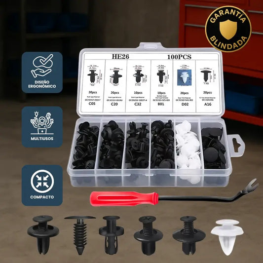 Kit de Clips o Grapas para Automovil.